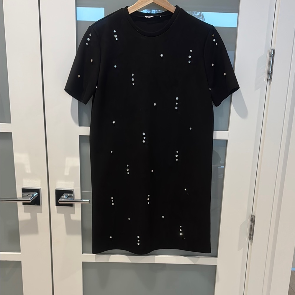 Elegant Black Studded Dress